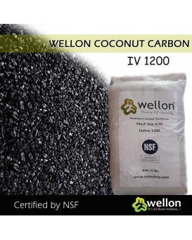 WELLON Granular Activated Carbon Premium Coconut Shell Powder for Water Purification and Air Purification. (25 Kgs)